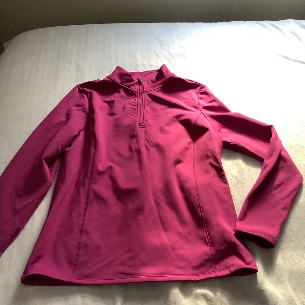 (NWOT) Fuchsia Quarter-Zip Pullover Top